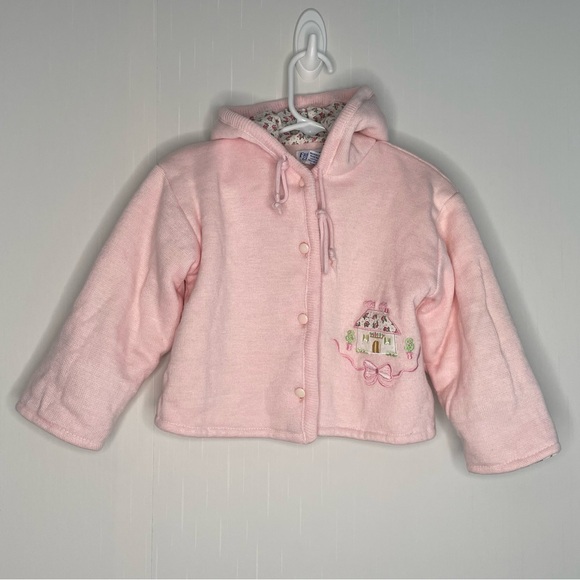 Vintage Friedknit Creations Acrylic Hooded Sweater Jacket Double Layer✔️Size - Picture 3 of 14